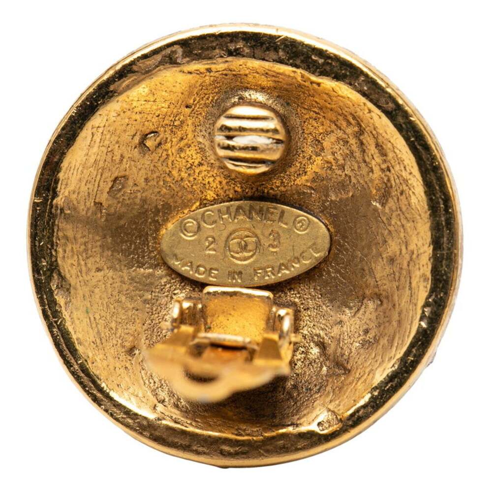 CHANEL Gold Logo Earrings - Picture 3 of 3